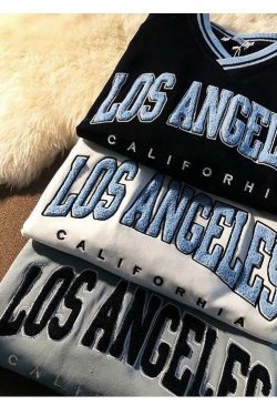 Y2K Grunge Los Angeles Sweatshirt - Retro 90s Fashion, Summer Y2K Outfits, Pastel Goth Style