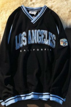 Y2K Grunge Los Angeles Sweatshirt - Retro 90s Fashion, Summer Y2K Outfits, Pastel Goth Style