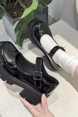 Y2K Grunge Mary Jane Chunky Shoes - Retro 90s Fashion, Gothic Y2K, Summer Y2K Outfits