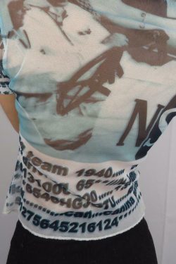 Y2K Grunge Mesh Shirt - Retro 90s Fashion, Gothic Y2K, Summer Outfits, Y2K Party & Club Wear