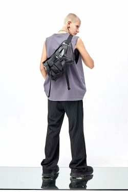 Y2K Grunge Messenger Bag - Perfect for 90s Outfits, Y2K Summer, and Retro Style