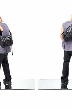 Y2K Grunge Messenger Bag - Perfect for 90s Outfits, Y2K Summer, and Retro Style
