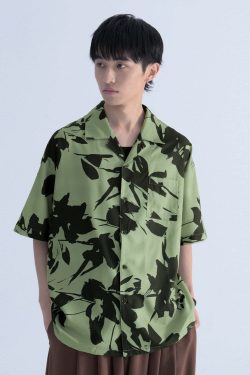 Y2K Grunge Midori Boxy Cut Shirt - Retro 90s Summer Outfit, Pastel Goth, Y2K Fashion