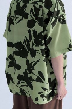 Y2K Grunge Midori Boxy Cut Shirt - Retro 90s Summer Outfit, Pastel Goth, Y2K Fashion