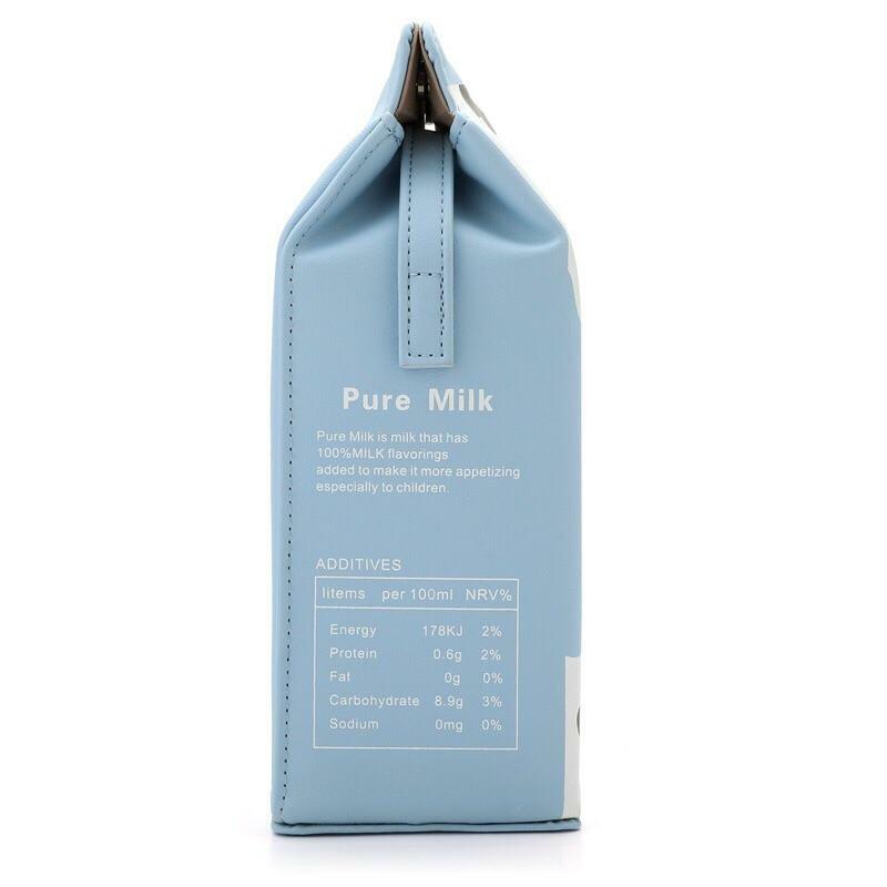 Y2K Grunge Milk Carton Shoulder Bag - Retro 90s Fashion, Pastel Goth, Y2K Popstar Style