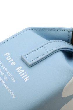 Y2K Grunge Milk Carton Shoulder Bag - Retro 90s Fashion, Pastel Goth, Y2K Popstar Style