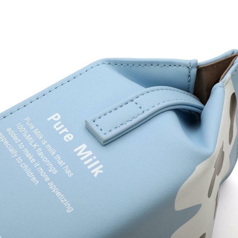 Y2K Grunge Milk Carton Shoulder Bag - Retro 90s Fashion, Pastel Goth, Y2K Popstar Style