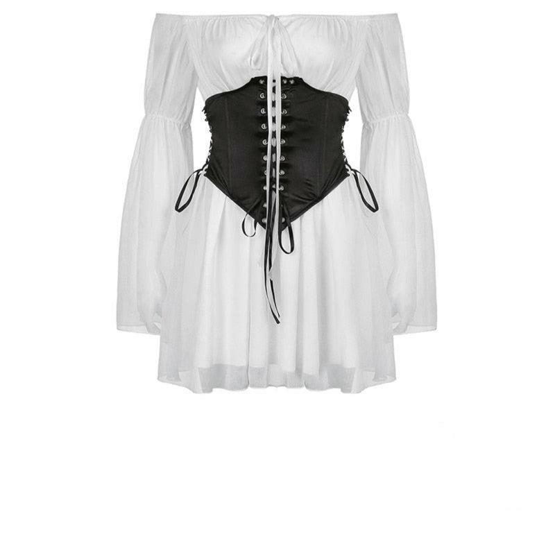 Y2K Grunge Mimosa Mini Corset Dress - 90s Fashion, Retro Summer Outfit, Gothic Y2K Style