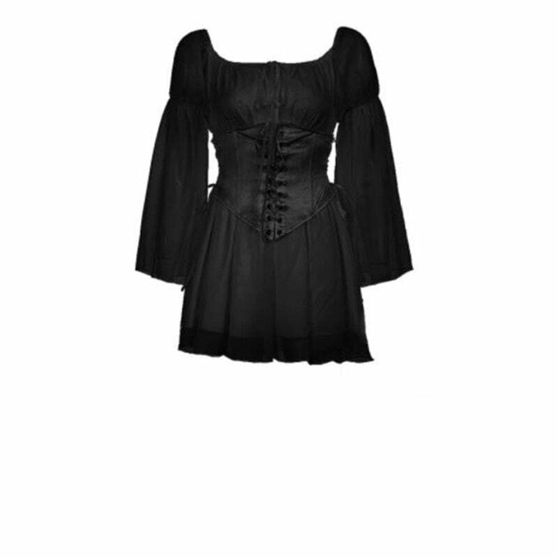 Y2K Grunge Mimosa Mini Corset Dress - 90s Fashion, Retro Summer Outfit, Gothic Y2K Style