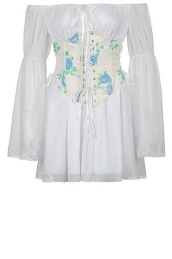 Y2K Grunge Mimosa Mini Corset Dress - 90s Fashion, Retro Summer Outfit, Gothic Y2K Style