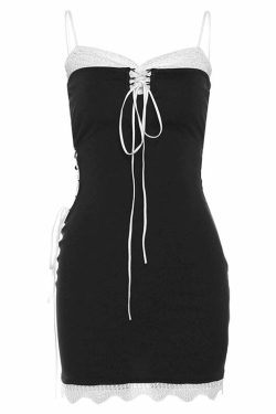 Y2K Grunge Mini Dress - 90s Summer Outfit, Retro Style, Pastel Goth, Y2K Party & Club Fashion