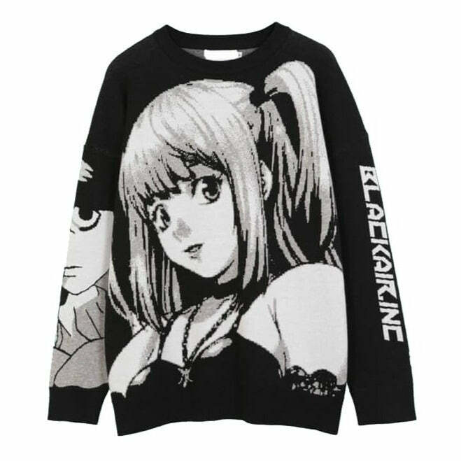 Y2K Grunge Misa Sweatshirt - 90s Retro Style, Gothic Y2K, Summer & Party Outfits