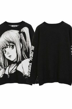 Y2K Grunge Misa Sweatshirt - 90s Retro Style, Gothic Y2K, Summer & Party Outfits