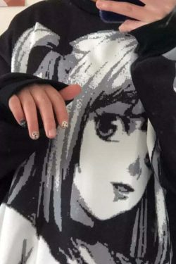 Y2K Grunge Misa Sweatshirt - 90s Retro Style, Gothic Y2K, Summer & Party Outfits