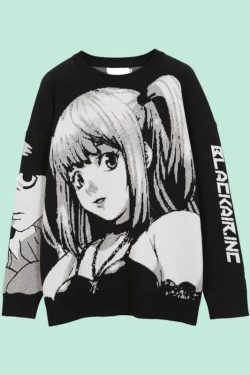 Y2K Grunge Misa Sweatshirt - 90s Retro Style, Gothic Y2K, Summer & Party Outfits