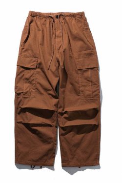 Y2K Grunge Monochrome Baggy Cargo Pants - 90s Retro Style, Y2K Summer & Club Outfits