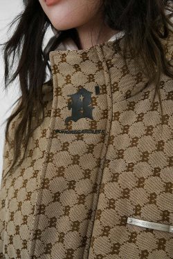 Y2K Grunge Monogram Print Puffer Vest - Retro 90s Summer Outfit, Y2K Club & Party Fashion