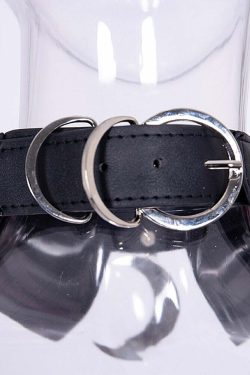 Y2K Grunge Moon Faux Leather Choker Collar - 90s Retro Goth Fashion Accessory for Women