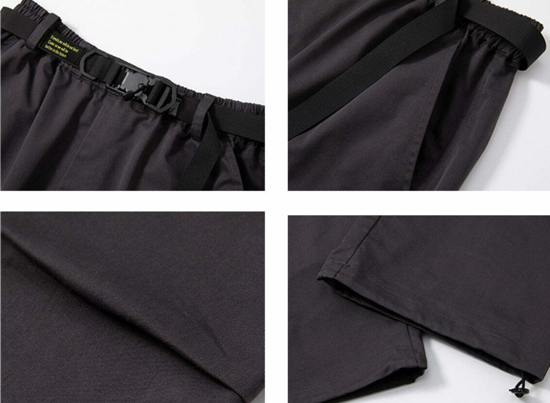 Y2K Grunge Multi-Pocket Utility Cargo Pants - 90s Retro Summer Outfit for Women