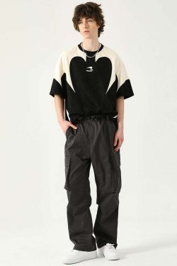 Y2K Grunge Multi-Pocket Utility Cargo Pants - 90s Retro Summer Outfit for Women