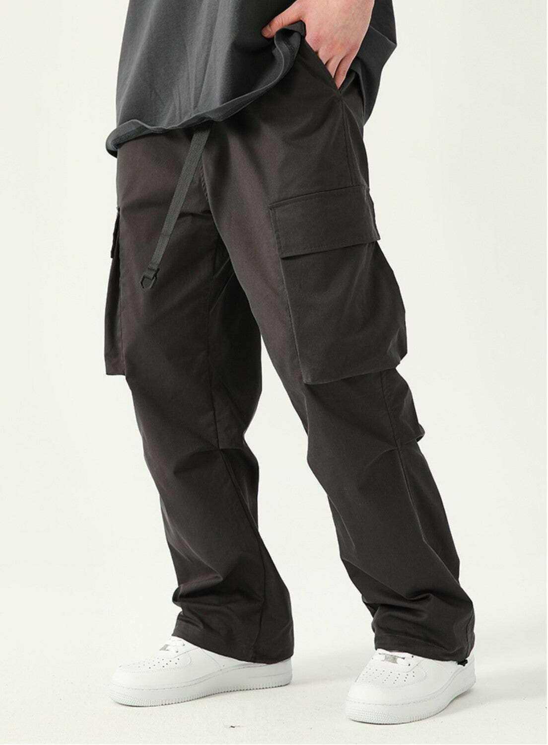 Y2K Grunge Multi-Pocket Utility Cargo Pants - 90s Retro Summer Outfit for Women