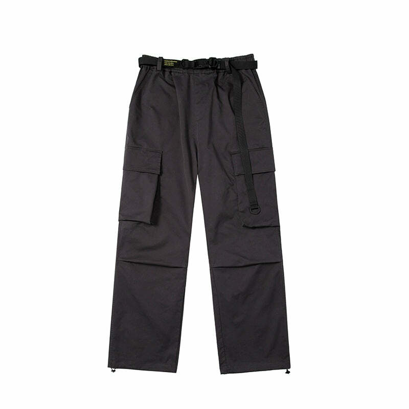 Y2K Grunge Multi-Pocket Utility Cargo Pants - 90s Retro Summer Outfit for Women