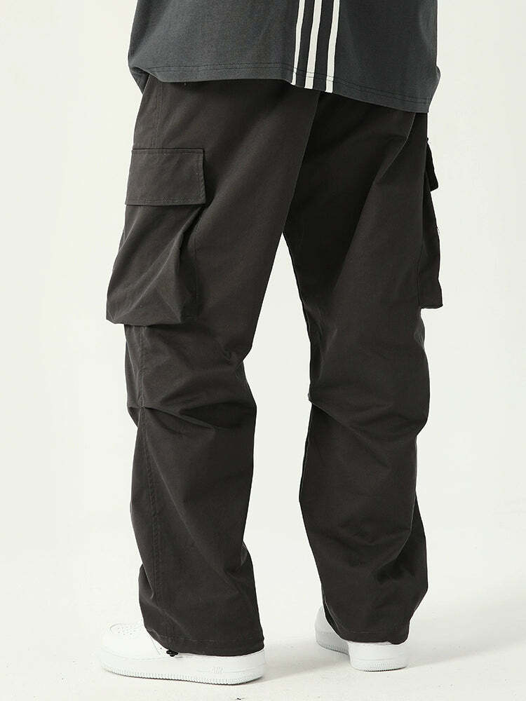 Y2K Grunge Multi-Pocket Utility Cargo Pants - 90s Retro Summer Outfit for Women
