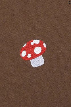 Y2K Grunge Mushroom Embroidery Sweatshirt - Retro 90s Fashion, Summer & Party Outfits