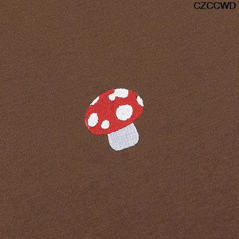 Y2K Grunge Mushroom Embroidery Sweatshirt - Retro 90s Fashion, Summer & Party Outfits