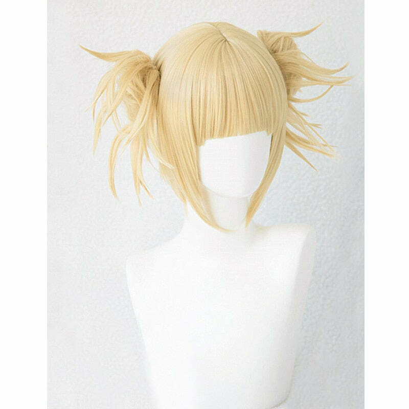Y2K Grunge My Hero Academia Himiko Toga Cosplay Wig - 90s Retro Style for Y2K Outfits
