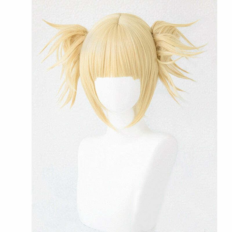 Y2K Grunge My Hero Academia Himiko Toga Cosplay Wig - 90s Retro Style for Y2K Outfits