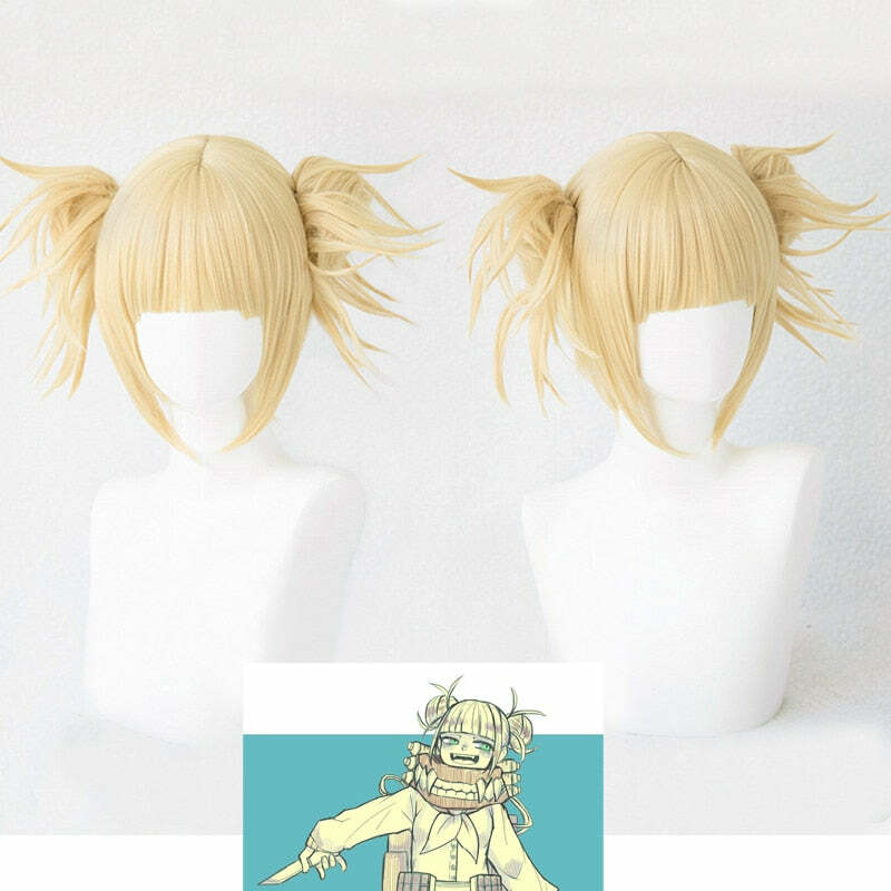 Y2K Grunge My Hero Academia Himiko Toga Cosplay Wig - 90s Retro Style for Y2K Outfits