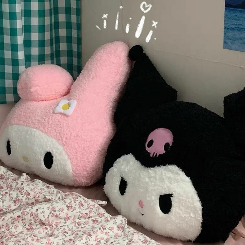 Y2K Grunge My Melody Kuromi Soft Pillow Cushions - Retro 90s Pastel Goth Home Decor