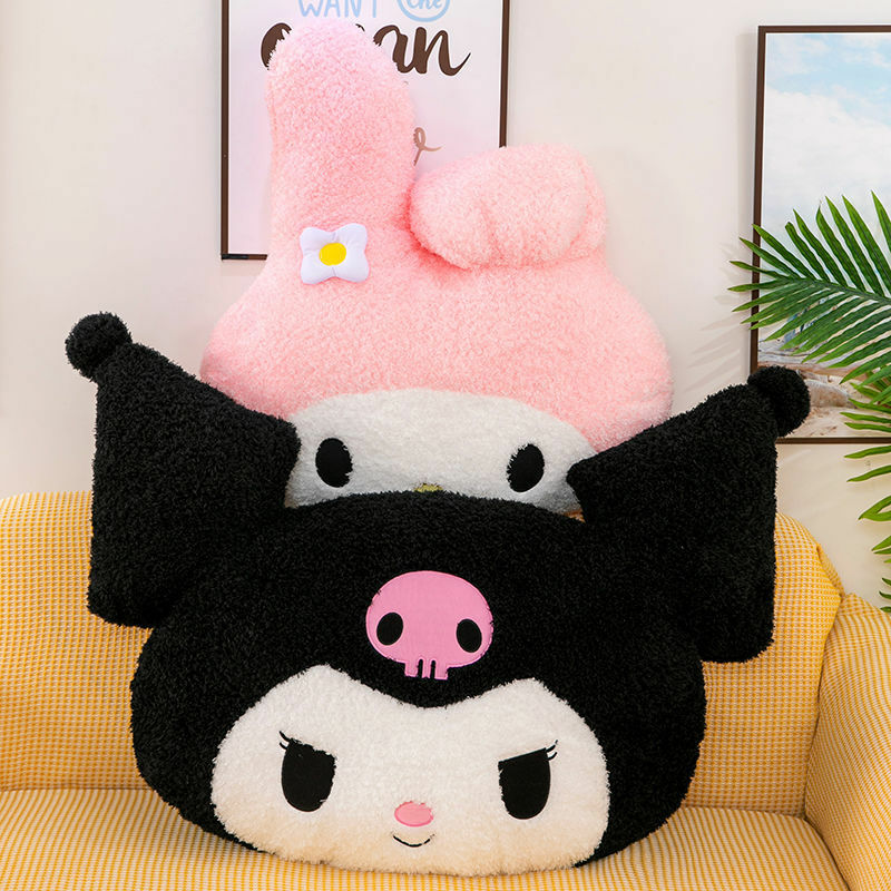 Y2K Grunge My Melody Kuromi Soft Pillow Cushions - Retro 90s Pastel Goth Home Decor
