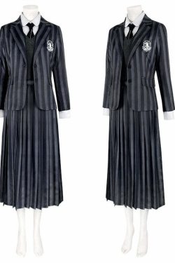 Y2K Grunge Nevermore Academy School Uniform - 90s Goth Retro Style for Women