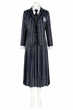 Y2K Grunge Nevermore Academy School Uniform - 90s Goth Retro Style for Women