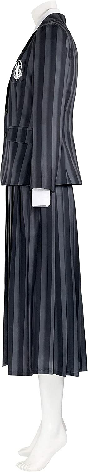 Y2K Grunge Nevermore Academy School Uniform - 90s Goth Retro Style for Women