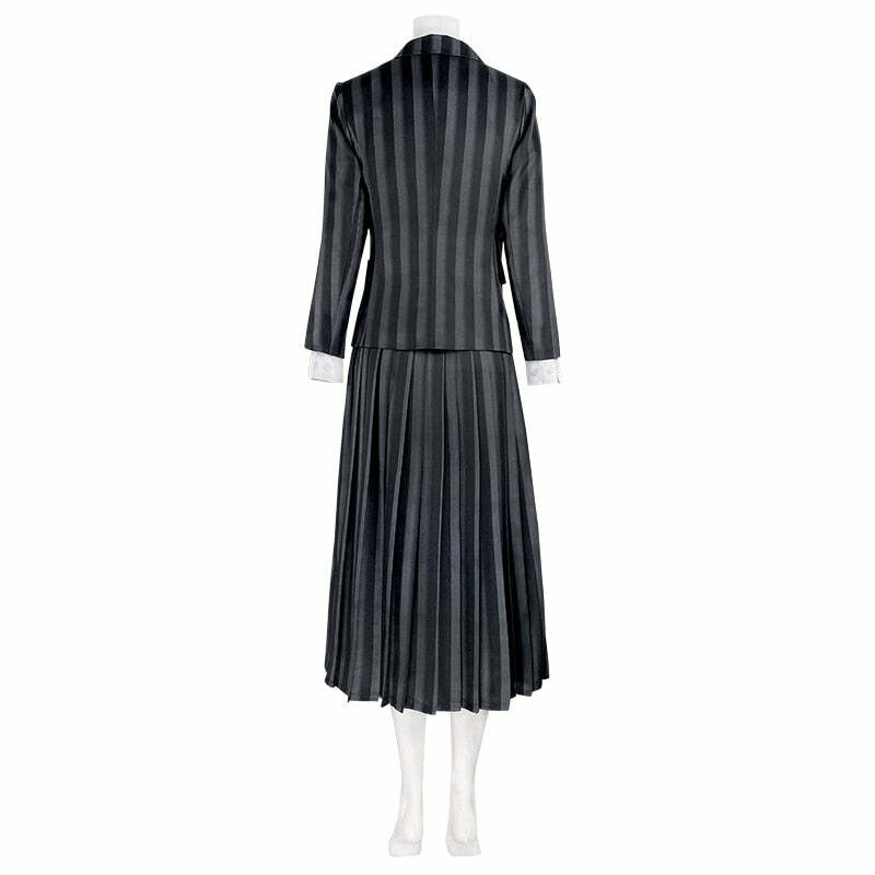 Y2K Grunge Nevermore Academy School Uniform - 90s Goth Retro Style for Women