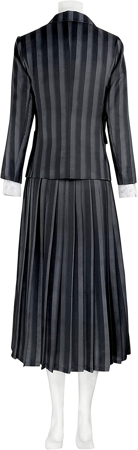 Y2K Grunge Nevermore Academy School Uniform - 90s Goth Retro Style for Women