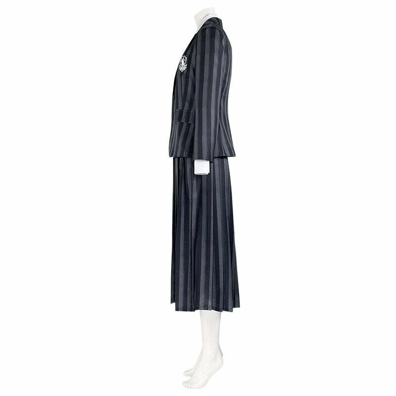 Y2K Grunge Nevermore Academy School Uniform - 90s Goth Retro Style for Women