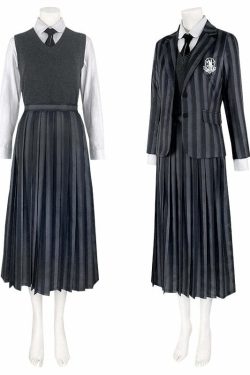 Y2K Grunge Nevermore Academy School Uniform - 90s Goth Retro Style for Women