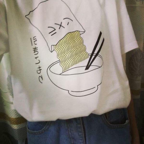 Y2K Grunge Noodle Head T-Shirt - Retro 90s Fashion, Summer Y2K Outfits, Baby Tees Y2K