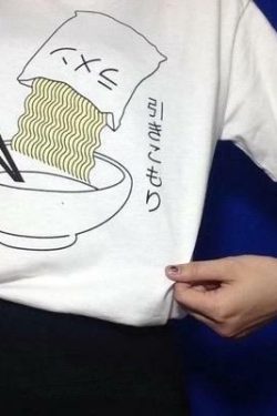 Y2K Grunge Noodle Head T-Shirt - Retro 90s Fashion, Summer Y2K Outfits, Baby Tees Y2K