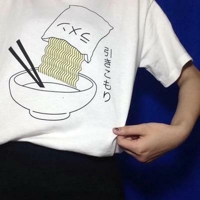 Y2K Grunge Noodle Head T-Shirt - Retro 90s Fashion, Summer Y2K Outfits, Baby Tees Y2K