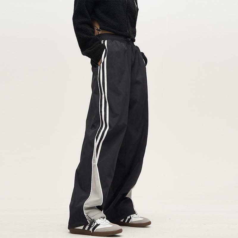 Y2K Grunge Nylon Track Pants - Retro 90s Fashion, Summer Y2K Outfits, Gothic Y2K Style