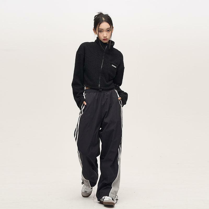 Y2K Grunge Nylon Track Pants - Retro 90s Fashion, Summer Y2K Outfits, Gothic Y2K Style