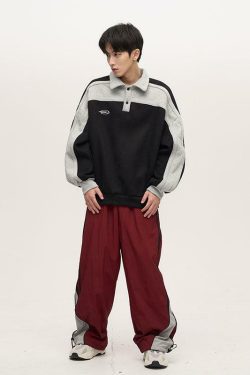 Y2K Grunge Nylon Track Pants - Retro 90s Fashion, Summer Y2K Outfits, Gothic Y2K Style