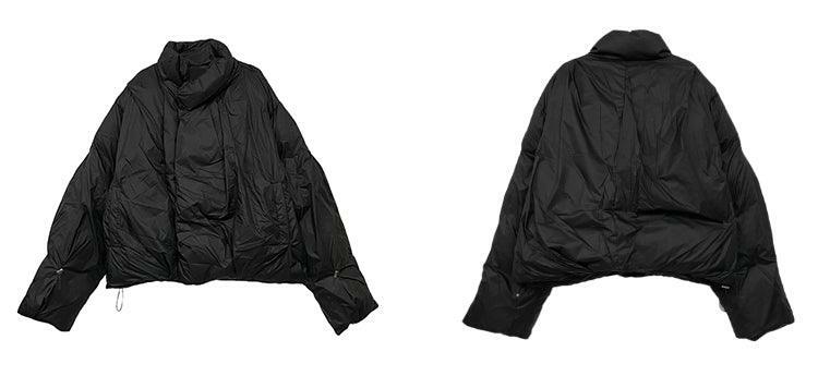 Y2K Grunge Overlapped Puffer Jacket - Retro 90s Fashion, Summer Y2K Outfits, Gothic Style