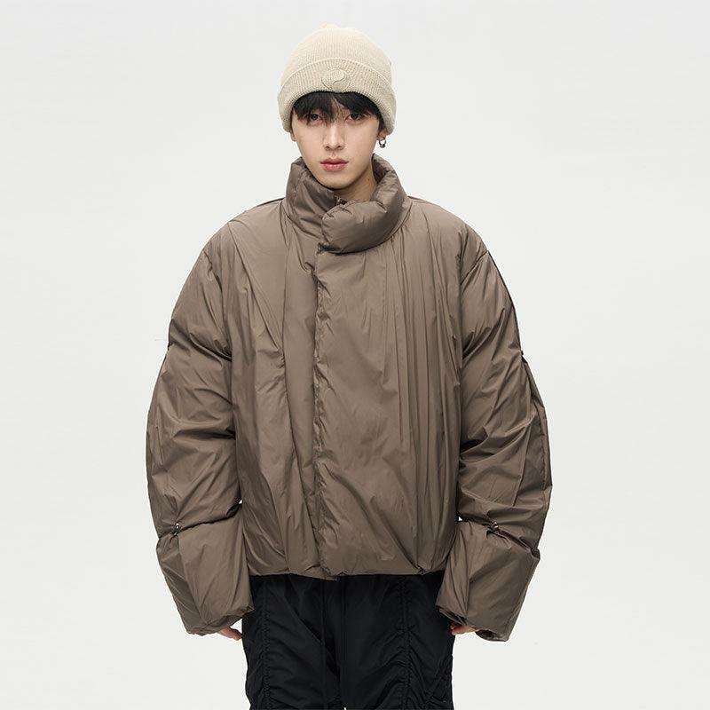Y2K Grunge Overlapped Puffer Jacket - Retro 90s Fashion, Summer Y2K Outfits, Gothic Y2K Style
