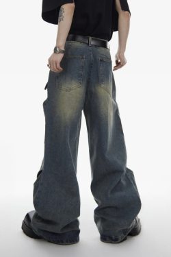 Y2K Grunge Oversized Baggy Jeans - Retro 90s Fashion, Summer Y2K Outfits, Hip Hop Style